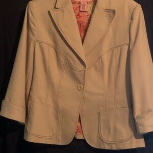 Bandolino Women's Light Cream Blazer